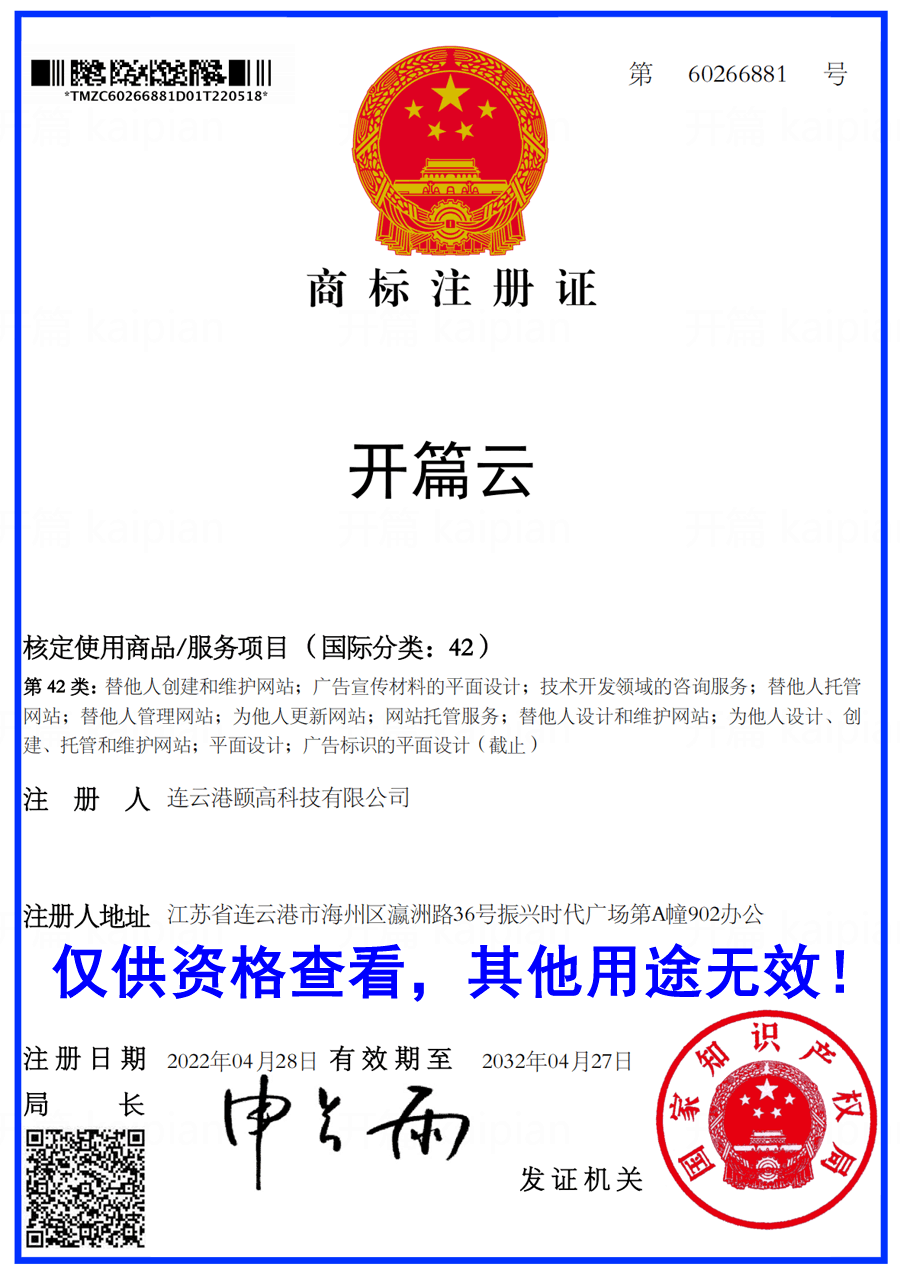 創建和維護網站；技術開發領域的咨詢服務；替他人托管網站；替他人管理網站；為他人更新網站；網站托管服務；創建、托管和維護；